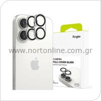 Tempered Glass Full Face Ringke για Τζαμάκι Κάμερας Apple iPhone 17 Μαύρο (2 τεμ)