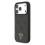 Θήκη PU Guess Apple iPhone 17 Pro Hardcase Classic Logo Triangle 4G με Pearl Strap Μαύρο