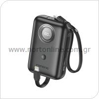 Φορτιστής Ανάγκης Foneng PX105 Mini 22.5W 10000mAh με 2 Ενσωματωμένα Καλώδια Μαύρο