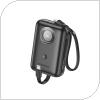 Φορτιστής Ανάγκης Foneng PX105 Mini 22.5W 10000mAh με 2 Ενσωματωμένα Καλώδια Μαύρο