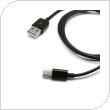 Καλώδιο Σύνδεσης USB 2.0 USB A σε USB C 1m Μαύρο (Ασυσκεύαστο)
