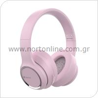 Ασύρματα Ακουστικά Κεφαλής Devia EM039 Kintone Ροζ