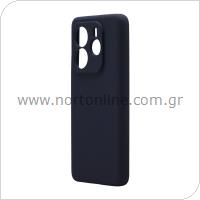 Θήκη Liquid Silicon inos Xiaomi Redmi Note 14 5G Velvet Σκούρο Μπλε