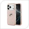 Θήκη Σιλικόνης Karl Lagerfeld Magsafe Apple iPhone 17 Pro Max Glitter Karl & Choupette Heads Ροζ