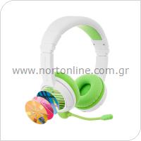 Wireless Stereo Headphones BuddyPhones School+ for Kids Green