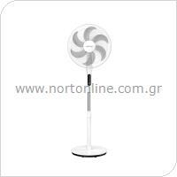 Floor Fan Niaros Sortino 65W with Remote Control & Timer White