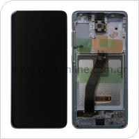 LCD with Touch Screen & Front Cover Samsung G980F Galaxy S20 Blue (Original)