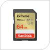 Κάρτα μνήμης SDXC C10 UHS-I SanDisk Extreme 170MB/s 64Gb