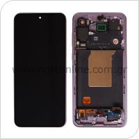 LCD with Touch Screen & Front Cover Samsung A556B Galaxy A55 5G Lilac (Original)