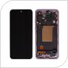 Οθόνη με Touch Screen & Μπροστινή Πρόσοψη Samsung A556B Galaxy A55 5G Μωβ (Original)
