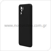 Θήκη Liquid Silicon inos Xiaomi Poco M5S/ Redmi Note 10/ 10S L-Cover Μαύρο