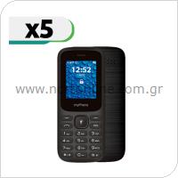 Κινητό Τηλέφωνο myPhone 2220 (Dual SIM) Μαύρο (5 τεμ.)