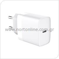 Travel Fast Charger inos with USB C Output PD QC 3.0 20W White