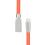 USB 2.0 Flat Cable inos USB A to Lightning Aluminium 1m Orange