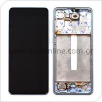LCD with Touch Screen & Front Cover Samsung A336B Galaxy A33 5G Light Blue (Original)