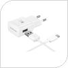 Travel Fast Charger Samsung EP-TA20 5V-9V 2.0A 15W & USB C Cable White