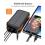 Solar Power Bank Choetech B658 10000mAh With 2 USB A & 1 USB C Ports Black Orange