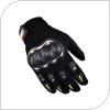 Motorcycle Gloves for Smartphone with Knuckle Protector Black (OEM)