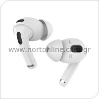 Silicon Earhooks with Case AhaStyle PT66 Apple Airpods 3 Enhanced Sound White (3 pairs)