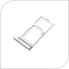 Βάση Κάρτας Sim & SD Samsung G973F Galaxy S10 Λευκό (Original)