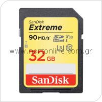 Κάρτα μνήμης SDHC C10 UHS-I  SanDisk Extreme 90MB/s 32GB