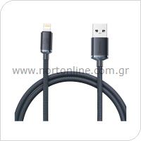 USB 2.0 Cable Baseus Crystal Shine USB A to Lightning 2.4A 2m Black