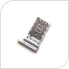 Βάση Κάρτας Sim Samsung S918B Galaxy S23 Ultra 5G Κρεμ (Original)
