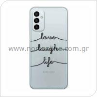 TPU inos Samsung M135F Galaxy M13 Art Theme Love-Laugh-Life
