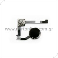 Καλώδιο Πλακέ με Εξωτερικό Κεντρικό Πλήκτρο Home Apple iPad Air 2 Μαύρο (OEM)