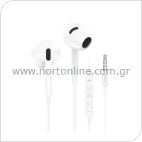 Hands Free Stereo Foneng T66 3.5mm White