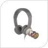 Ενσύρματα Ακουστικά Κεφαλής Buddyphones Explore Plus για Παιδιά Γκρι