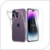 Θήκη TPU Spigen Liquid Crystal (1 τεμ) & Tempered Glass TR Slim (2 τεμ) Apple iPhone 14 Pro Max Crystal Pack Διάφανο