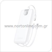 Φορτιστής Ανάγκης Foneng PX106 22.5W 10000mAh με 3 Ενσωματωμένα Καλώδια Λευκό