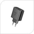 Travel Fast Charger Foneng EU62 with Output USB C GaN 45W 3A Black