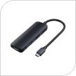 Hub Adapter USB C Devia EC136 4in1 to HDMI & PD Grey