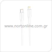 Καλώδιο Σύνδεσης USB 2.0 Foneng XS01 USB C σε Lightning PD 27W 1m Λευκό