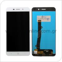 LCD with Touch Screen ZTE Blade A602 White (OEM)