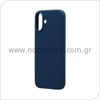 Θήκη Liquid Silicon inos Apple iPhone 16 Plus 5G Velvet Σκούρο Μπλε