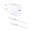 Travel Fast Charger inos with USB C Output PD QC 3.0 30W & USB C Cable 1m White