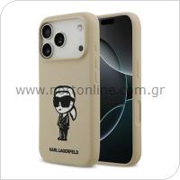 Θήκη Σιλικόνης Karl Lagerfeld Apple iPhone 17 Pro Sketch & Logo Karl Καφέ