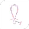 USB 2.0 Cable Woven Adjustable Lanyard Devia EC429 USB C to Lightning PD 27W 1.6m Cable Pro5 Pink