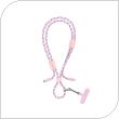 USB 2.0 Cable Woven Adjustable Lanyard Devia EC429 USB C to Lightning PD 27W 1.6m Cable Pro5 Pink