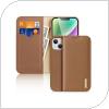 Θήκη Δερμάτινη Dux Ducis Hivo RFID Wallet Apple iPhone 15 Plus Καφέ