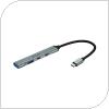 Hub Adapter USB C Devia EC707 4in1 2xUSB A & 2xUSBC Lite1 Deep Grey