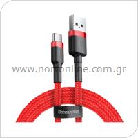 Καλώδιο Σύνδεσης USB 2.0 Baseus Cafule USB A σε USB C 3A 1m Κόκκινο