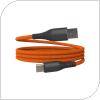 Καλώδιο Σύνδεσης USB 2.0 Hammer Magnetic Braided USB A σε USB C 65W 1m Πορτοκαλί