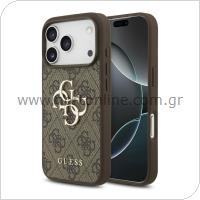 Θήκη PU Guess Apple iPhone 17 Pro Hardcase Big Logo 4G Καφέ