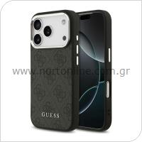 Θήκη PU Guess MagSafe Apple iPhone 17 Pro Hardcase Classic Logo 4G Μαύρο