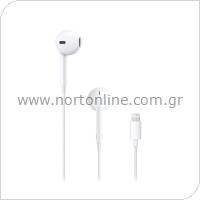 Hands Free Stereo Apple Earpods MWTY3 Lightning με Χειριστήριο & Μικρόφωνο Λευκό