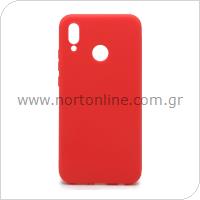 Θήκη Soft TPU inos Huawei P20 Lite S-Cover Κόκκινο